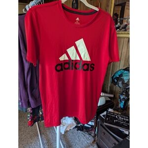Adidas Boys Crew Neck Short Sleeve Graphic T-Shirt Size XL 18/20 Clearance‎ Red